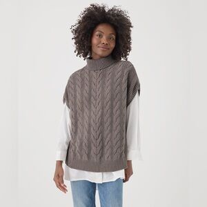 Pact Cable Knit Poncho